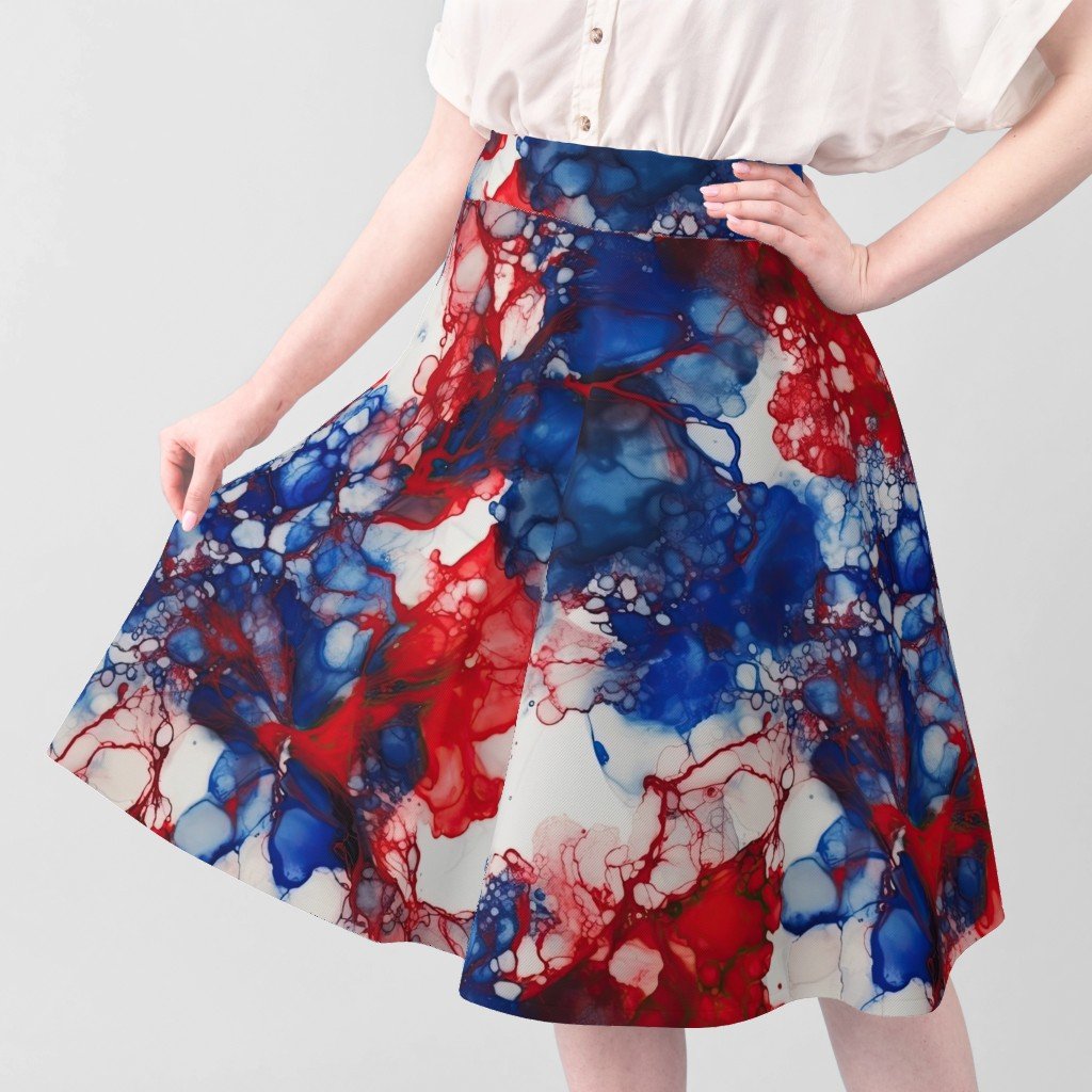 Red White and Blue Alcohol Ink American Patriotic Flag Colors Alcohol Fabric alcohol ink fabric