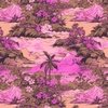 Small Vintage Hawaiian Landscape in Pink and Peach
