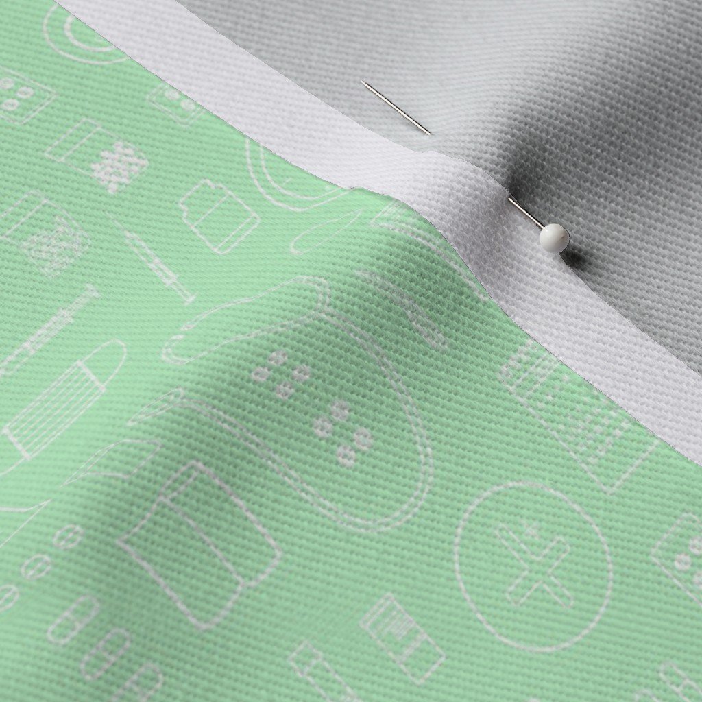 Scrubs Green with White Outlined Drawings of Medical Symbols Fabric scrubs green fabric