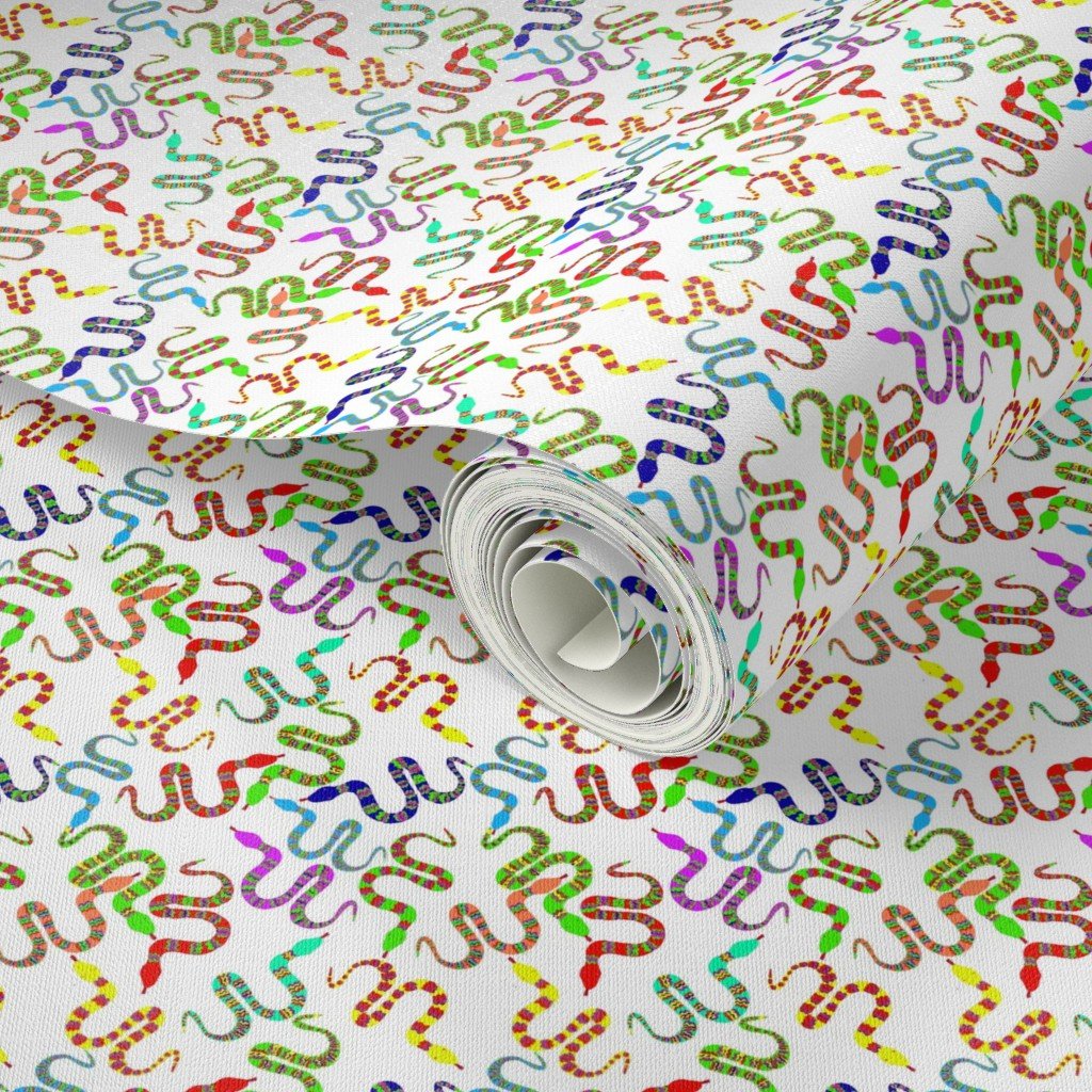 Neon Snakeys Bright Colored Snakes Design Collection Home Decor Collection neon colors wallpaper