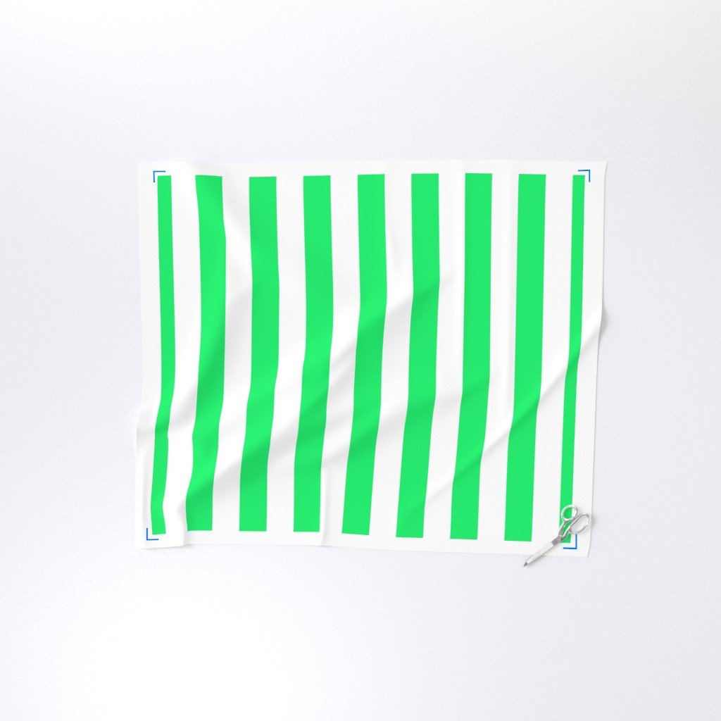 Lime Mojito Green Vertical Tent Stripes Florida Colors of the Fabric mint green fabric