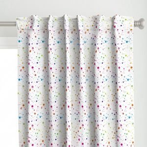 Rainbow Bright Pastel Watercolor Drops Splatters and Dribbles Interior Collection Home Decor Collection pastel dribbles curtain design
