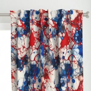 Red White and Blue Alcohol Ink USA Patriotic Flag Colors Alcohol Ink Home Decor Collection Home Styling Collection alcohol ink pattern curtain design