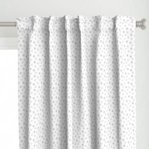 Small Faded Silver Christmas Stars on White Design Collection Design Collection christmas star curtain design