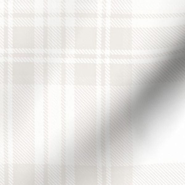 Soft Bone White Large Traditional Tartan Plaid Pattern Interior Collection Home Decor Collection large scale fabric design