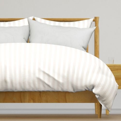 1 Inch Bone White Classic Stripe Pattern Interior Collection Home Decor Collection minimalist duvet cover design
