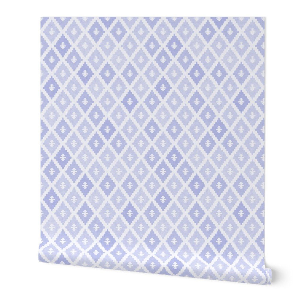 Small Sun Faded Mediterranean Diamond Pattern in Lavender Mist Blue Home Decor Collection Home Decor Collection pastel sky wallpaper