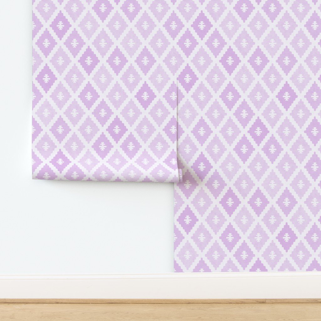 Large Sun Faded Mediterranean Diamond Pattern in Petal Orchid Pink Design Collection Design Collection pastel pink wallpaper