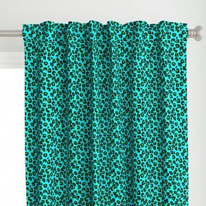 Leopard Spots Aqua Decor Collection Design Collection jungle cat curtain design