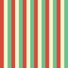 Equal 1 Inch Red Vermillion Green and Yellow Gold Vintage Christmas Stripe