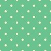Yellow Gold Polka Dots on Vintage Christmas Green