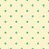 Green Polka Dots on Vintage Christmas Yellow Gold