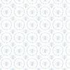 Small French Provincial Bees in Laurel Wreaths in Sky Blue on White