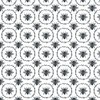 Small French Provincial Bees in Laurel Wreaths in Twilight Blue on White