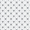 Small French Provincial Bees in Laurel Wreaths in Grey Blue on White