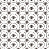Small French Provincial Bees in Laurel Wreaths in Chocolate on White