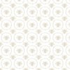Small French Provincial Bees in Laurel Wreaths in Cream on White