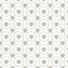 Small French Provincial Bees in Laurel Wreaths in Beige on White