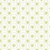 Small French Provincial Bees in Laurel Wreaths in New Green on White