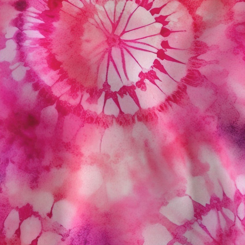 Jumbo Tie Dye Reddish Pink and Purple Circling Swirls Fabric boho dye fabric
