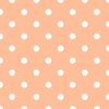 Two Inch Polka Dot Spots in Peach Fuzz Color of the Year 2024 and White