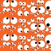 Googly Goo Goo Eyes on Neon Yellow Interior Collection Design Collection Googly Goo Goo Eyes on Neon Orange colorway design