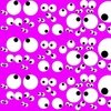 Googly Goo Goo Eyes on Neon Yellow Interior Collection Design Collection Googly Goo Goo Eyes on Shocking Neon Pink colorway design