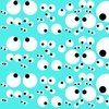 Googly Goo Goo Eyes on Neon Yellow Interior Collection Design Collection Googly Goo Goo Eyes on Neon Aqua colorway design