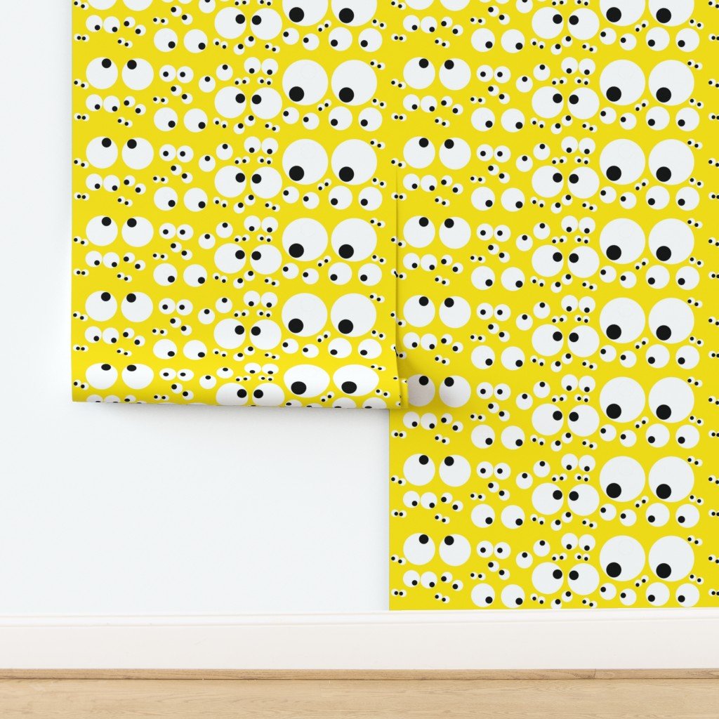 Googly Goo Goo Eyes on Neon Yellow Interior Collection design
