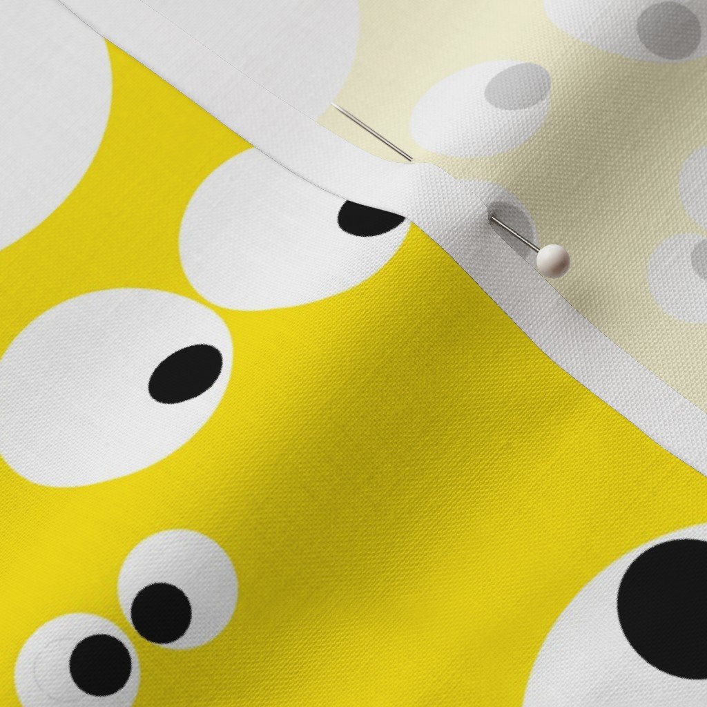 Googly Goo Goo Eyes on Neon Yellow Interior Collection Design Collection goo goo eyes fabric