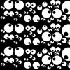 Googly Goo Goo Eyes on Neon Yellow Interior Collection Design Collection Googly Goo Goo Eyes on Black colorway design