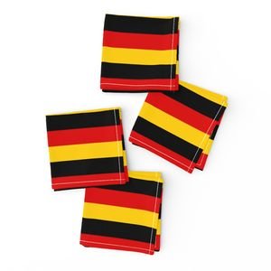 German Flag Colors Red Gold and Black 1 Inch Horizontal Stripes Home Styling Collection Design Collection patriotic stripes napkins design