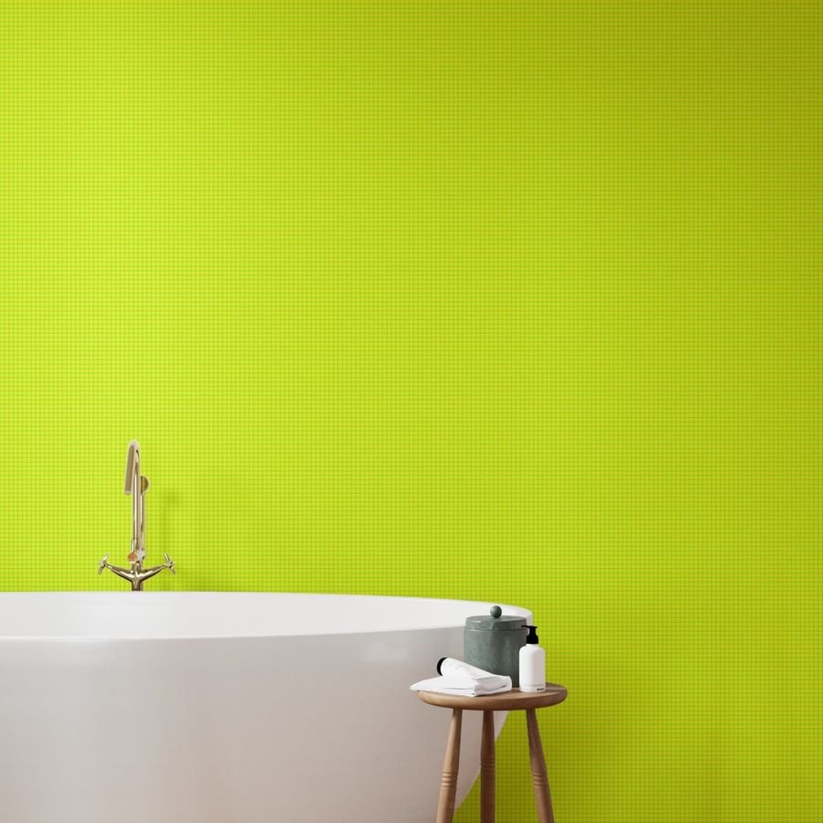 Green on Yellow on Lemon and Lime Grid 1/2 inch Wallpaper check wallpaper