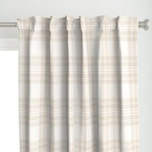 Sandstone Cream Large Traditional Tartan Plaid Pattern Design Collection Design Collection soft tones curtain design