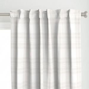 Soft Bone White Large Traditional Tartan Plaid Pattern Interior Collection Home Decor Collection baby curtain design