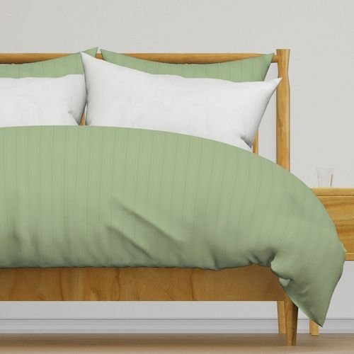 Tonal Sage Green Tailored Ticking Stripe Cottage Farmhouse Small Scale Interior Collection Design Collection small scale duvet cover design