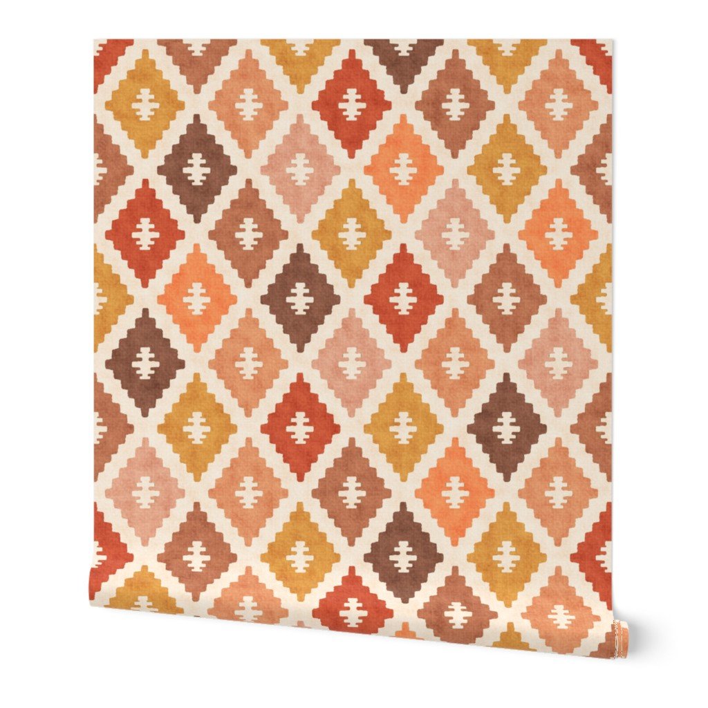 Large Sun Bleached Vintage Diamond Textile Interior Collection Home Decor Collection coastal wallpaper