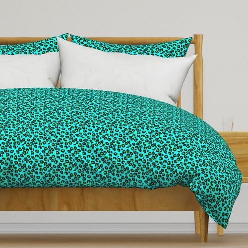 Leopard Spots Aqua Decor Collection Design Collection leopard fur duvet cover design
