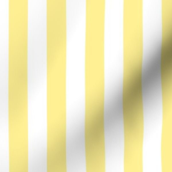 Buttermilk Yellow and White Wide Stripes Decor Collection Home Styling Collection bright yellow fabric design