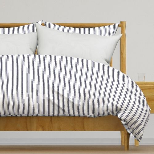 Mattress Ticking Midnight Blue Interior Collection Home Styling Collection blue stripes duvet cover design