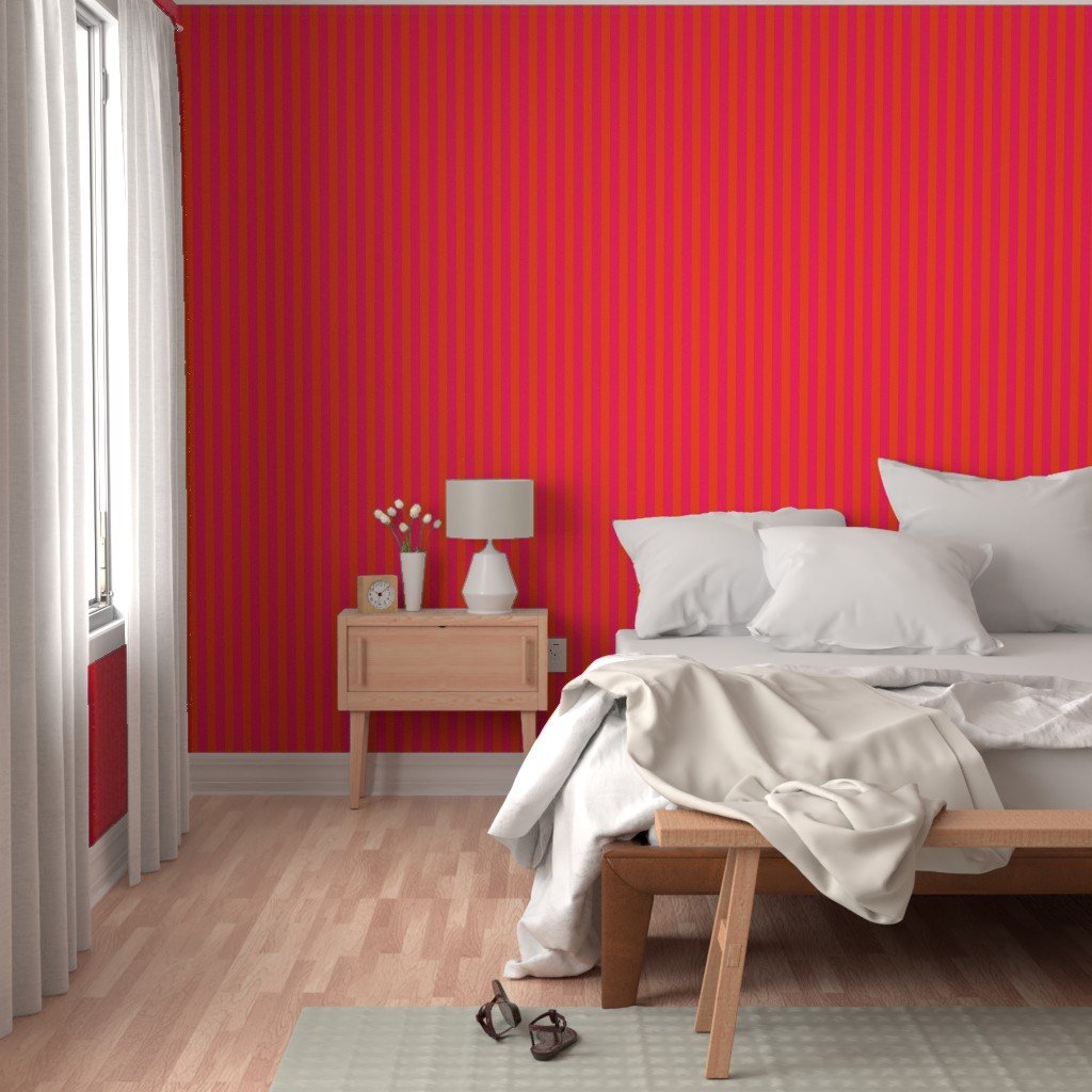 Neon Orange and Pink Vertical Stripes Wallpaper neon orange wallpaper