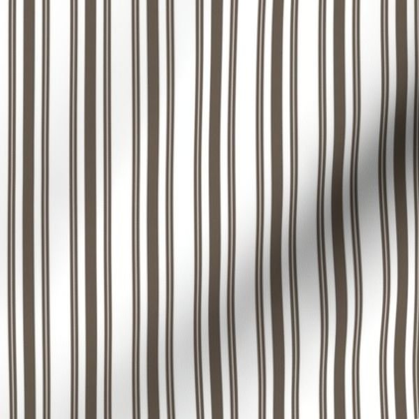 Trendy Large Brown Coco Pastel Brown French Mattress Ticking Double Stripes Home Decor Collection Home Styling Collection brown and white fabric design