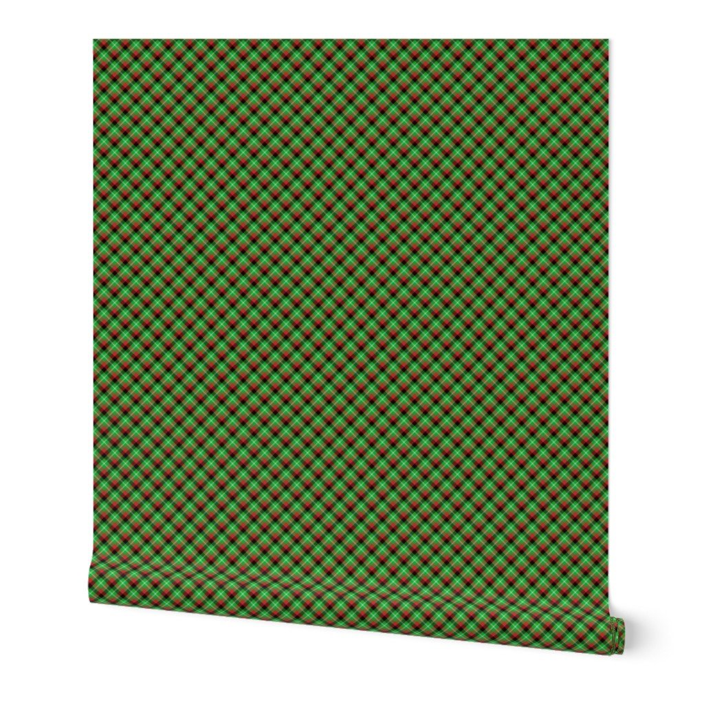 Christmas Holly Green Red and Black and Argyle Tartan Plaid with Crossed Decor Collection Home Decor Collection green tartan wallpaper