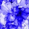Alcohol Liquid Ink Swirls in Royal Blue Porcelain Glaze