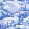 Small Montana Winter Cabins Montana with Evergreens in Mid China Blue