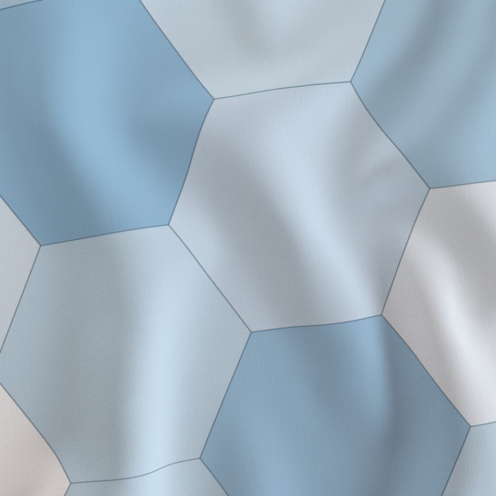 Hexagonal Blue Serenity Honeycomb Pattern Fabric blue hues fabric