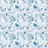 Small Blue and Lilac Shards of Tumbled and Scattered Watercolor Seaglass