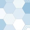 Large Hexagonal Blue Serenity Honeycomb Quilt Pattern