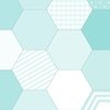 Large Hexagonal Aqua Teal Honeycomb Quilt Pattern