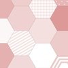 Large Hexagonal Blush Delight Honeycomb Pattern